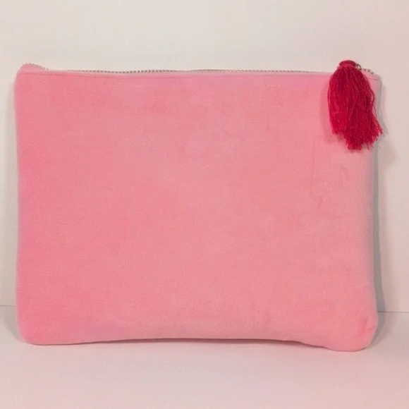 Vibrant Pink 'LOVE' Pouch with Tassel Detail -NWOT - Picture 2 of 3
